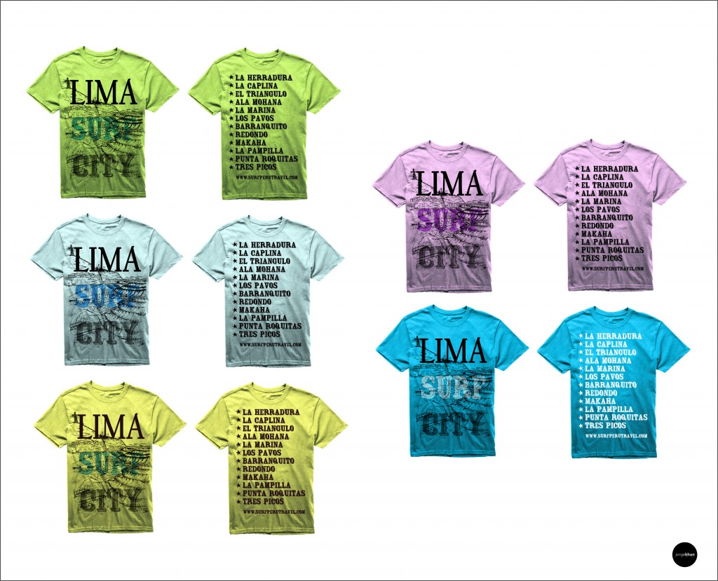 Lima Surf City Color Shirt- SURF PERU CLOTHING