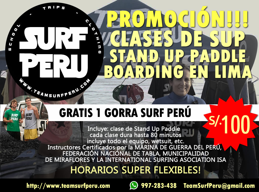 SUP Clases Stand-Up Paddle Boarding en Lima